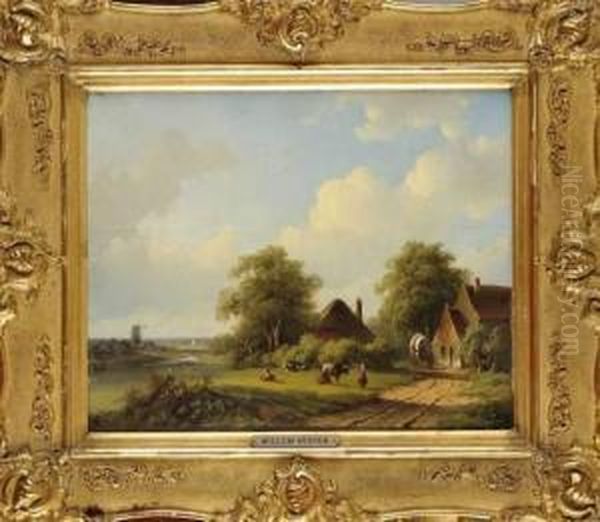 Paysage Hollandais A La Riviere Etmoulin - view 1