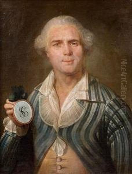 Portrait D'homme En Habit Raye - view 1