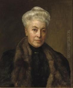A Portrait Of Adriana Hendrina Geertruida Van Ogtrop Van Der Burg by Jan Veth
