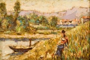 Paesaggio Con Figura by Paolo Vetri