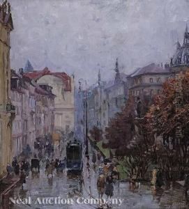 Rainy Day, Citystreets by Charles Guy Vetter