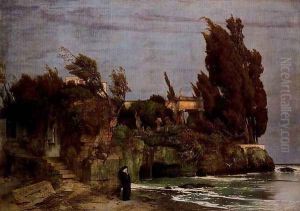 Villa au bord de la mer (deuxième version) by Arnold Bocklin