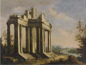 Paesaggio Con Architettura Classica by Gaetano Vetturali