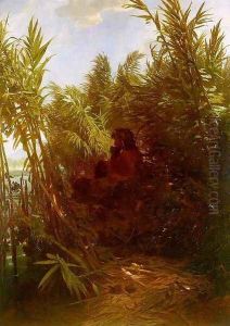 Pan Amongst the Reeds, 1856-57 (2) by Arnold Bocklin
