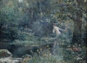 Badenixe Im Waldbach by Frederick Vezin
