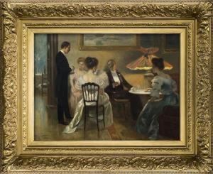 Evening At The Salon by Frederick Vezin