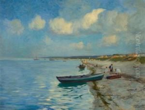 Summer Day On The Beach by Frederick Vezin