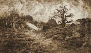 Paysage Aux Arbres by Eugene Viala
