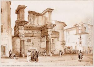 Vue Du Forum De Nerva, Rome by Achille Vianelli
