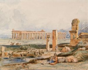 Veduta Di Paestum by Achille Vianelli