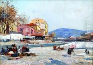 Lavandieres Au Bord Du Paillon
