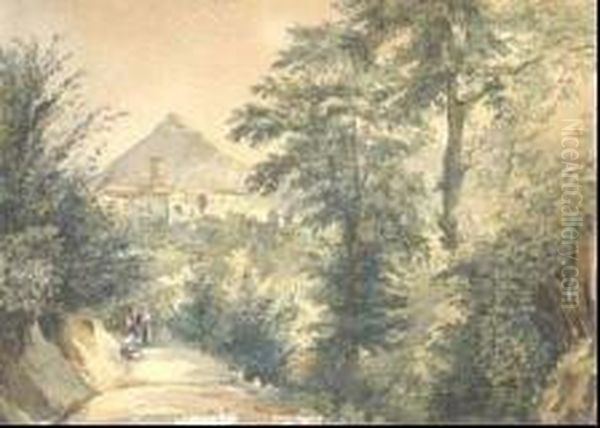 Scorcio Di Paese Con Figure - view 1