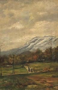 Figure Nel Paesaggio by Mario Viani D'Ovrano