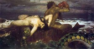 Triton and néréide by Arnold Bocklin