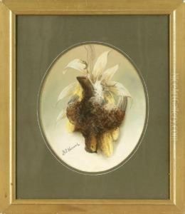 "nature Mortewith A Game Bird And Cornstalks " by George Louis Viavant