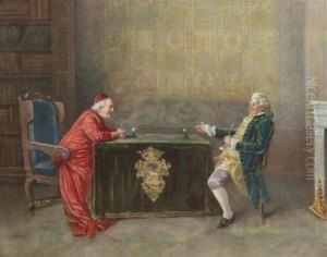 Cardinal And Companion by Jehan Georges Vibert