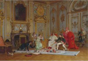 Planning Napoleon's Coronation by Jehan Georges Vibert