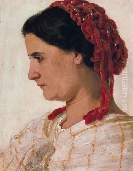 Portrait of Angela Böcklin à la rèsille rouge - view 1
