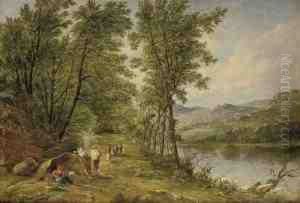 A Gypsy Encampment In The Isle Of Wight