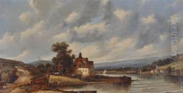 Stormy River Landscape - view 1