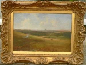 Moorland Landscape With Abbey by Alfred G., H., Or Sr Vickers