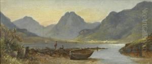 Welsh Lake Scene by Alfred Gomersal Vickers