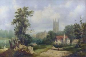 Artistic Impression Of View Of Canterbury Cathedral