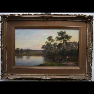 Cattle Watering by Henry Harold Vickers