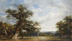 A View Of Windsor Great Park With Windsor Castle In The Distance by Alfred Vickers