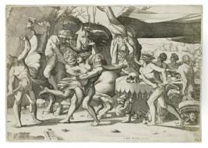 Battle Of The Laptiths And The Centaurs by Enea Vicus Vico