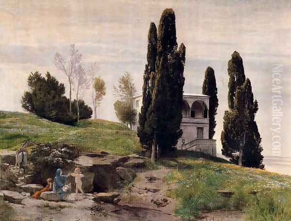 The rest during the flight to Egypt (left panel) - view 1