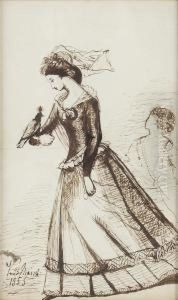 Woman Holding A Hawk