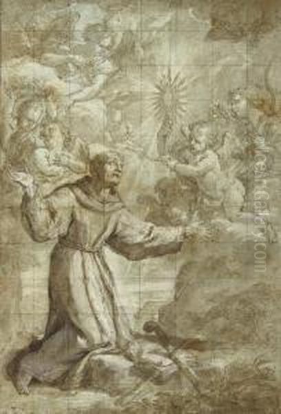 Saint Paschal Baylon Adoring The Ostensorium - view 1