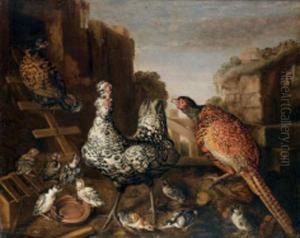 Coq Dominant Le Poulailler by Jacomo (or Victor, Jacobus) Victors