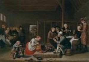 Peasant Cooking In A Barn