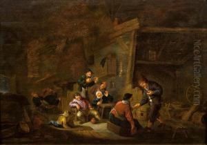 Bauern In Einer Stube by Anthonie Victoryns