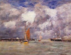 Bortreux, the Port by Eugene Boudin