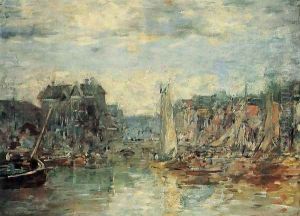 Rotterdam, the Commodities Exchange Port by Eugene Boudin