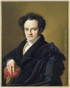 Portrait D' Homme Au Gilet Jaune by Josef Bartholomeus Vieillevoye