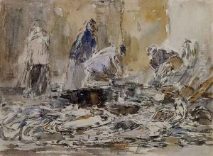 Fish Market by Eugene Boudin