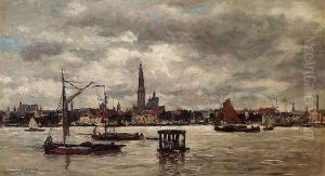 Anvers, the Scheldt by Eugene Boudin