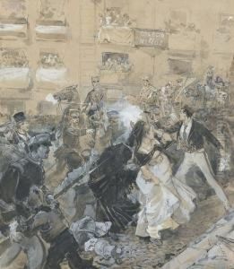 Die Ermordung Alfons Xii Von Spanien. by Daniel Vierge