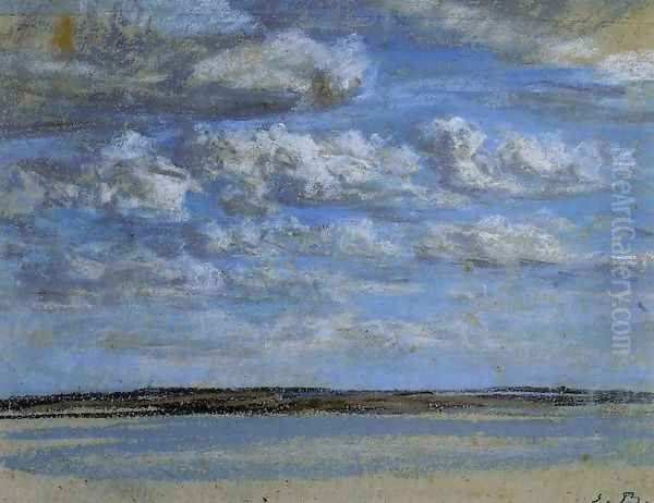 White Clouds, Blue Sky by Eugene Boudin