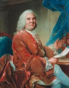 Portrait D'un Gentilhomme En Habitrouge by Louis Vigee