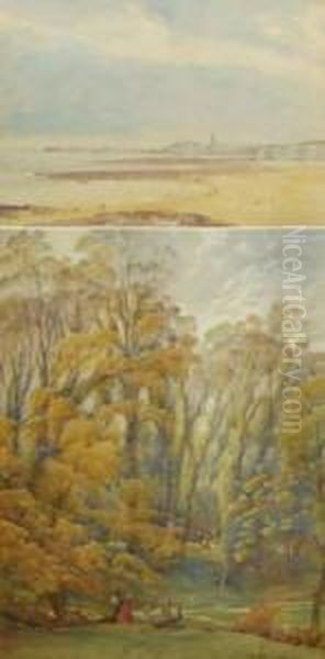 View Of Cromer; And Figures In A Woodland - view 1