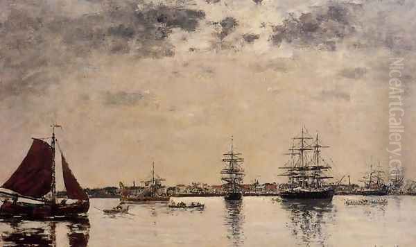 Anvers, boats on the River Scheldt I - view 1