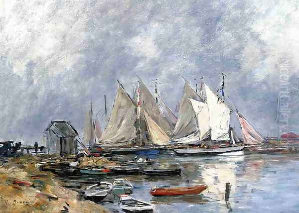 Trouville, the Port, Boats and Dinghys - view 1