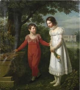 Fanciullo E Fanciulla Nel Parco by Vignaud, Jean