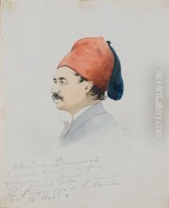 Portrait Of Abraham Petronivich by Godfrey Thomas Vigne