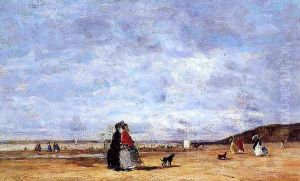 Elegant Women on the Beach by Eugene Boudin